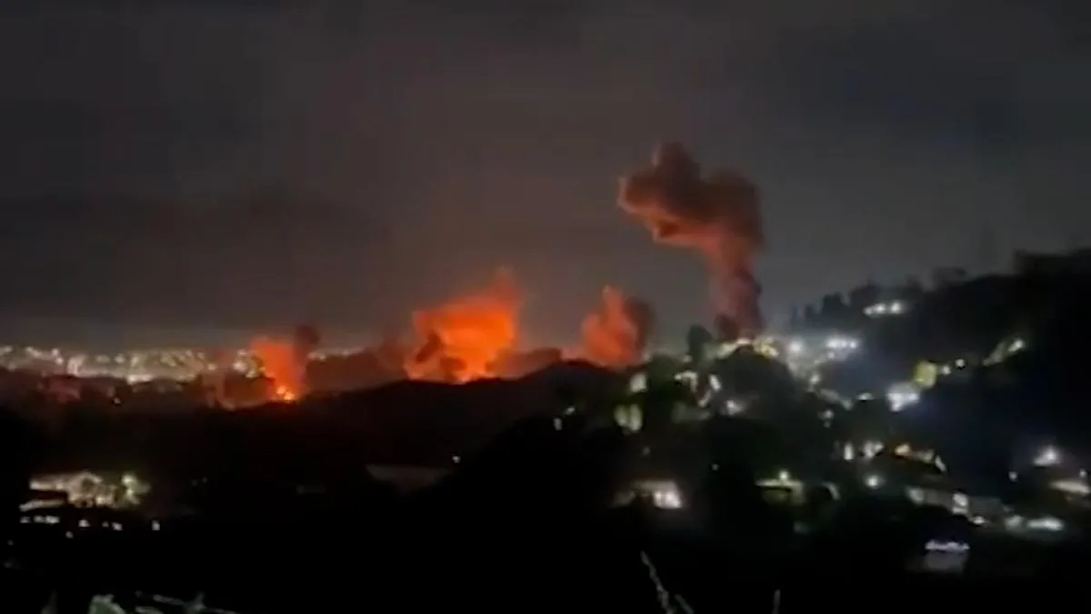 Caracas bombardeada
